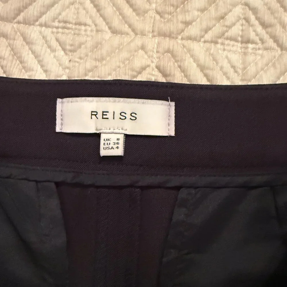Navy Slim Fit Trousers, Reiss, US 4 - Picture 6 of 6